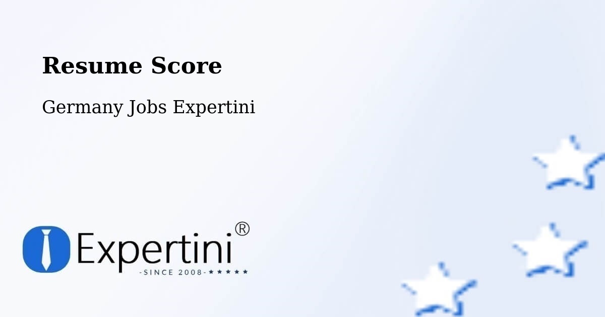 Resume Score & Job Description Match Tool – Solms - Germany Jobs Expertini